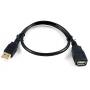 1.5FT USB 2.0 Extension Cable TYPE A-Male to TYPE A-Female Black