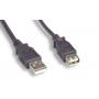 USB 2.0 Extension Cable Black 3ft A-Male to A-Female