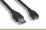 USB 3.0 SuperSpeed Micro-B Cable 6FT Gold Blue