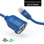 Panel Mount Cat 6 Blue 3FT Ethernet Cable