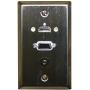 VGA Wall Plate HDMI-HD15-3.5MM Stainless