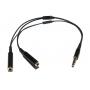 Stereo Splitter Cable 3.5 mm Male to Dual Female 6IN